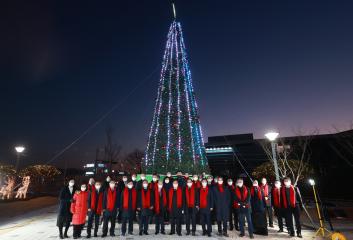 성탄절 크리스마스 트리 점등식