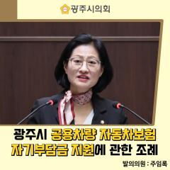 광주시 공용차량 자동차보험 자기부담금 지원에 관한 조례